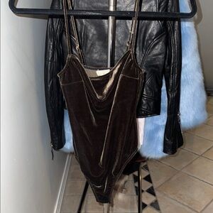 Fleur du mal Velvet Bodysuit